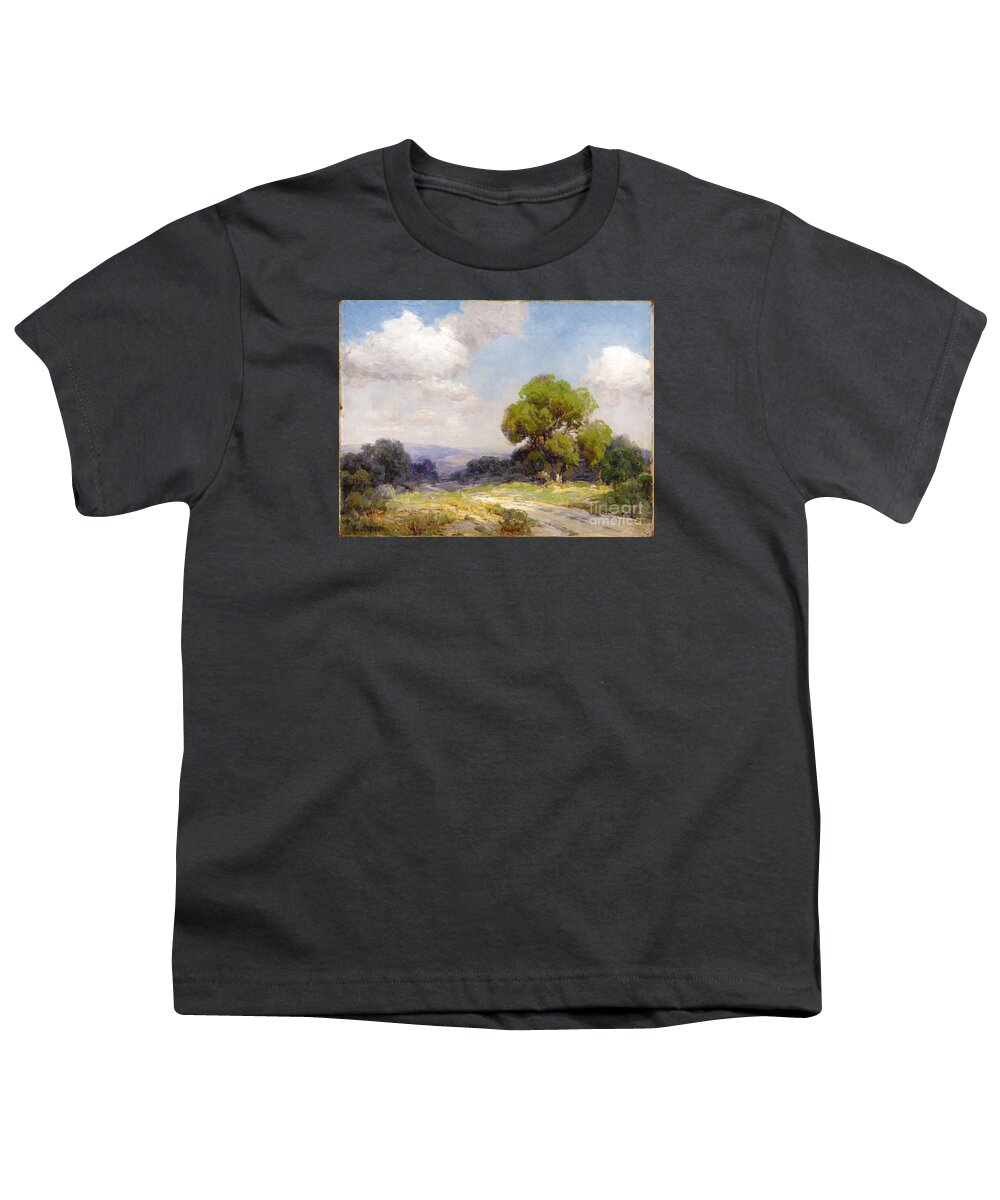 Morning In The Hills Southwest Texas - Robert Julian Onderdonk Youth T-Shirt featuring the painting Morning in the Hills Southwest Texas by MotionAge Designs