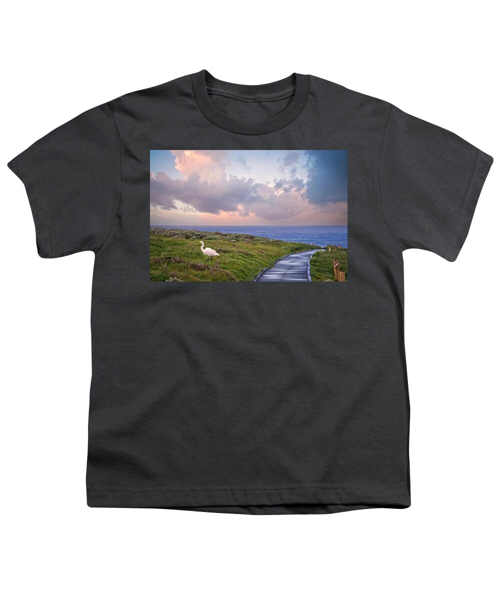 Sunrise Youth T-Shirt featuring the photograph Morning Run by Lynn Bauer