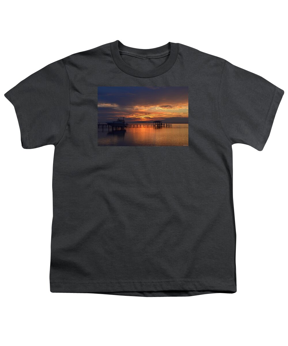 20120210 Youth T-Shirt featuring the photograph 0210 Morning Twilight Colors on Sound by Jeff at JSJ Photography