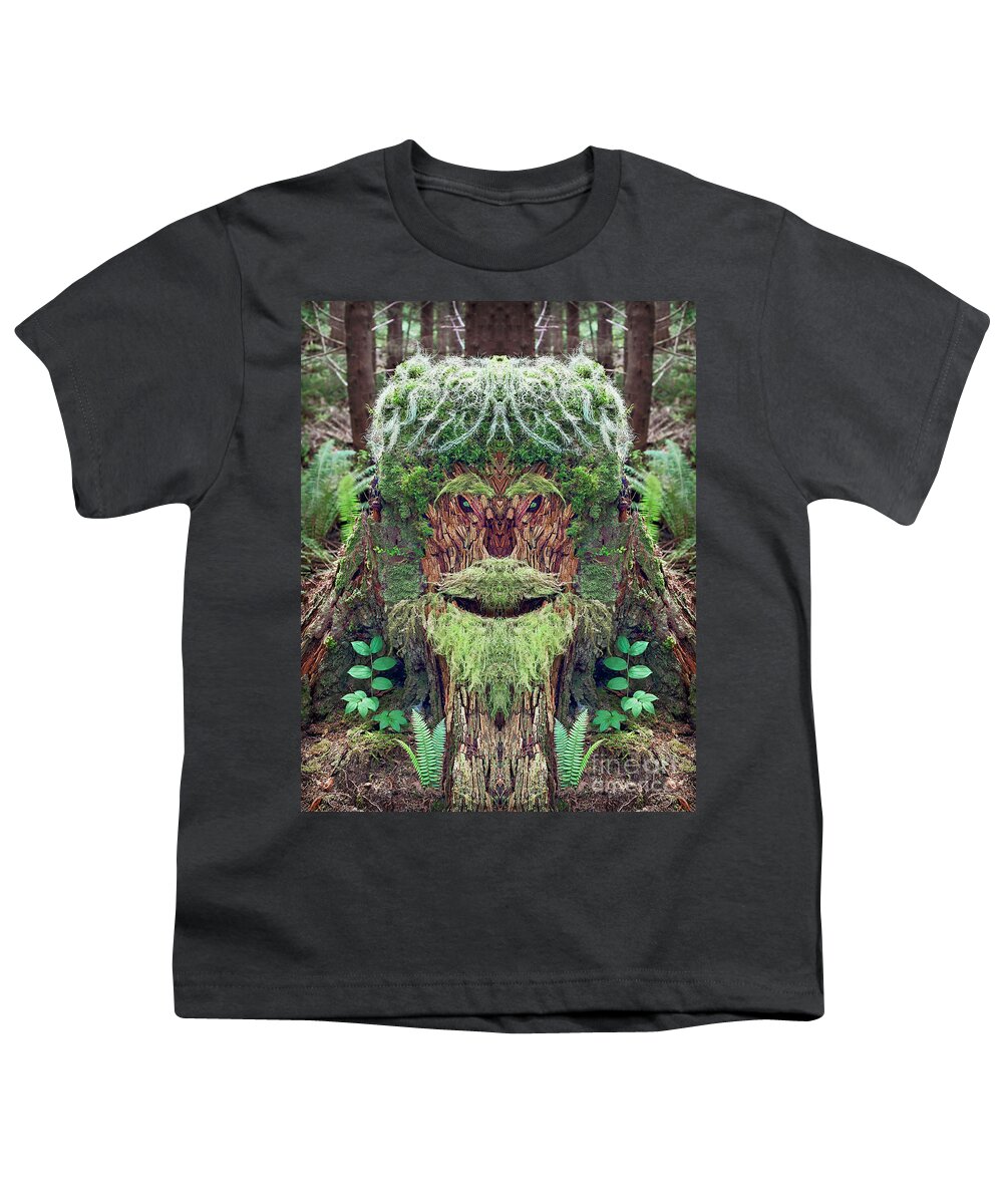 Moss Youth T-Shirt featuring the photograph Mossman Tree Stump by Martin Konopacki