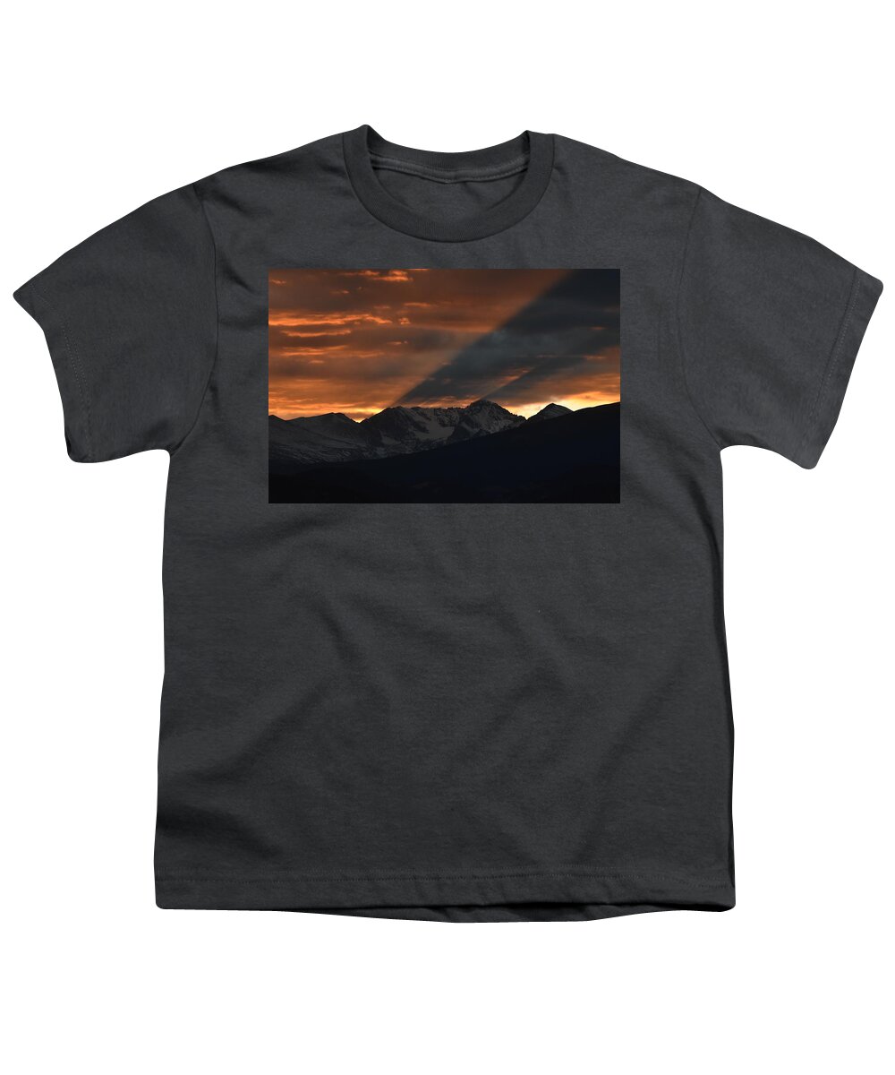 Arapaho Peaks Youth T-Shirt featuring the photograph Mountain Shadow by Ben Foster