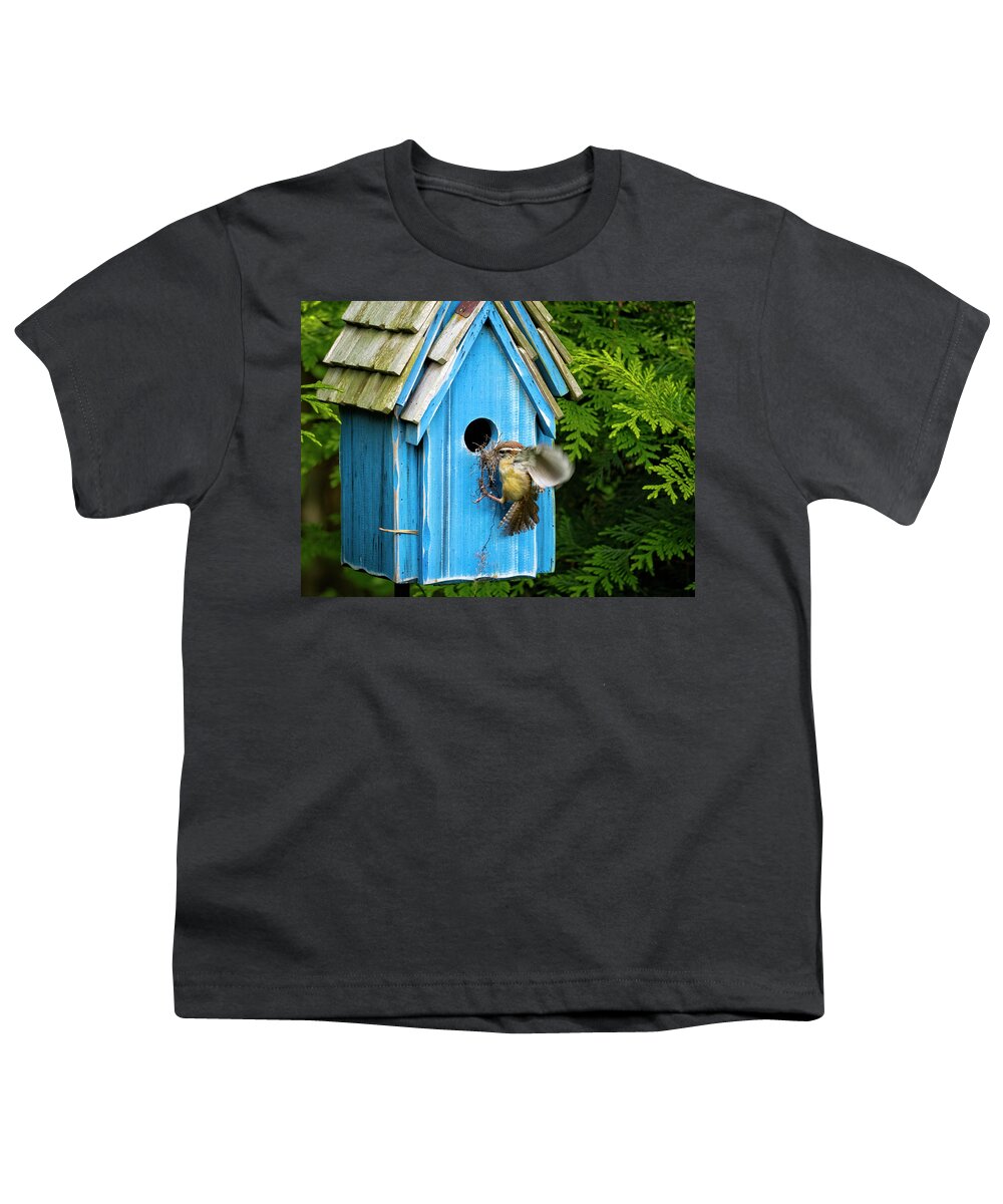 Bird Youth T-Shirt featuring the photograph Nest Building by David Kay