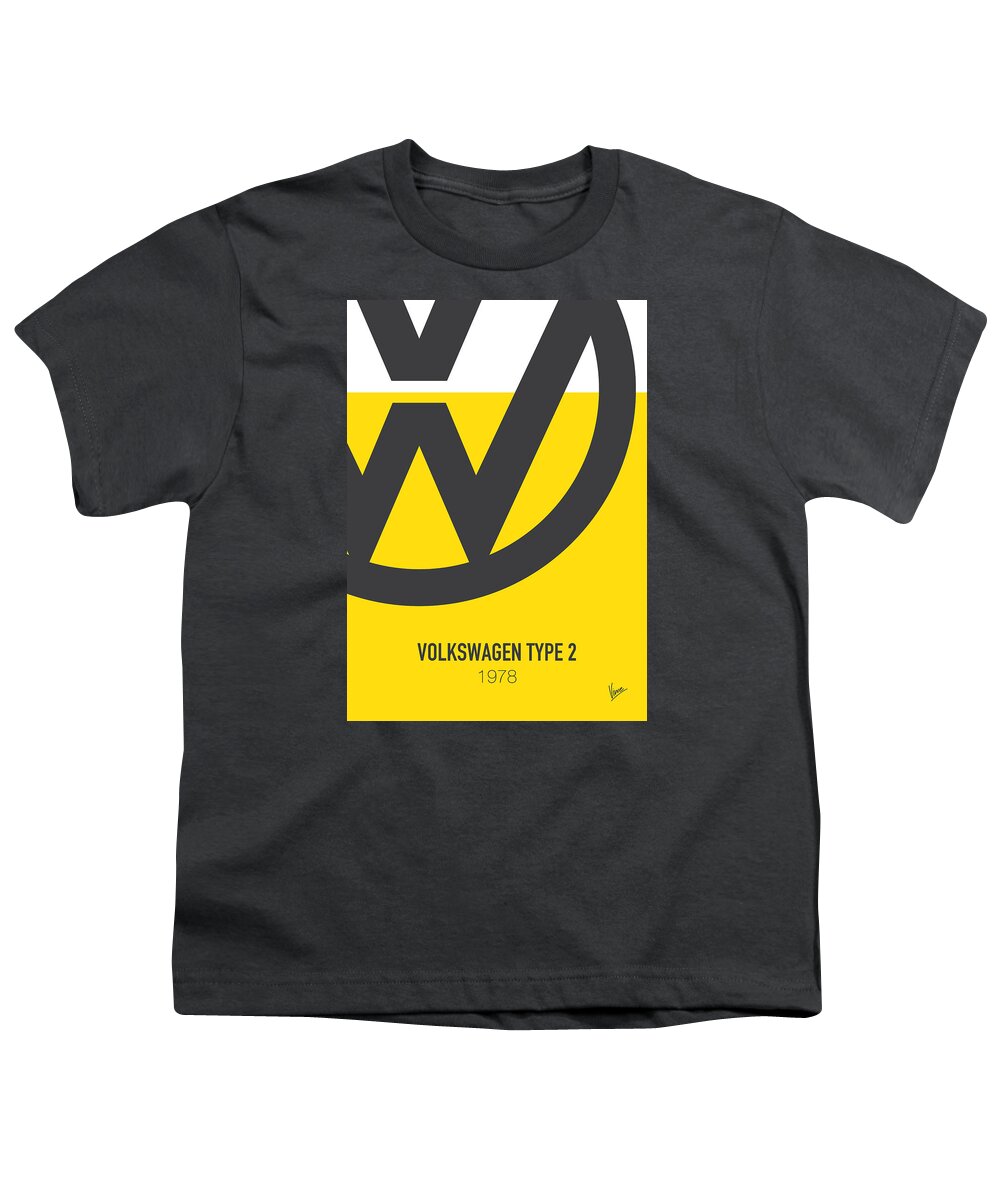 Volkswagen Youth T-Shirt featuring the digital art No009 My LITTLE MISS SUNSHINE minimal movie car poster by Chungkong Art