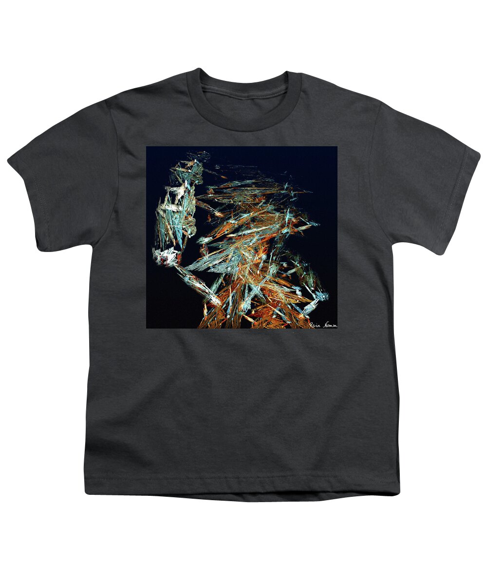  Youth T-Shirt featuring the digital art Off the Tracks by Rein Nomm