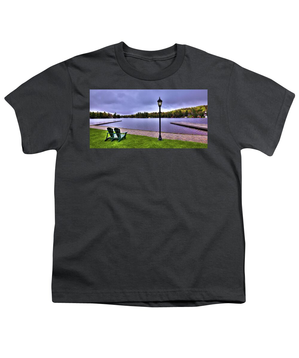 Old Forge Waterfront Youth T-Shirt featuring the photograph Old Forge Waterfront by David Patterson