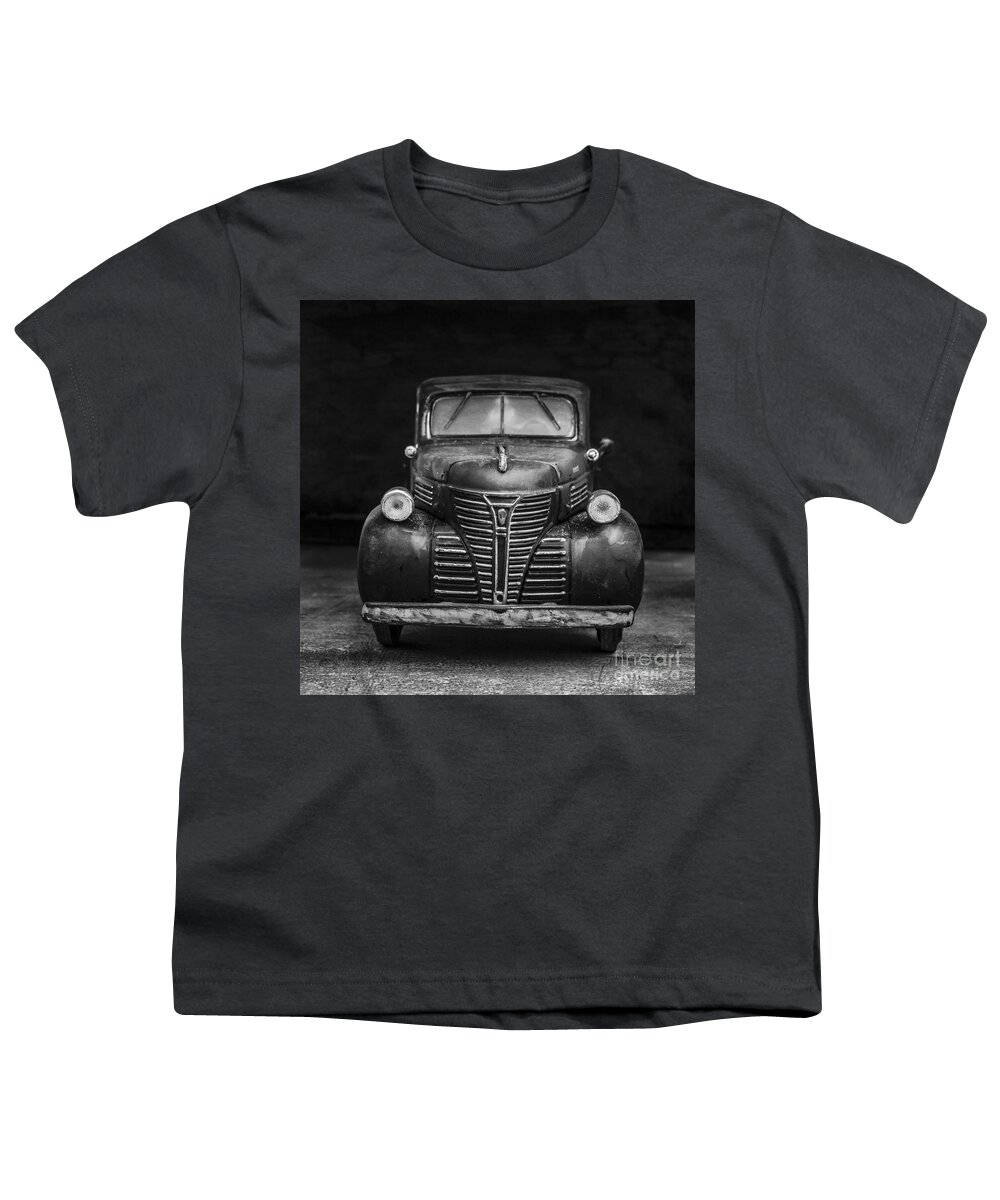 Car Youth T-Shirt featuring the photograph Old Plymouth Truck Square by Edward Fielding
