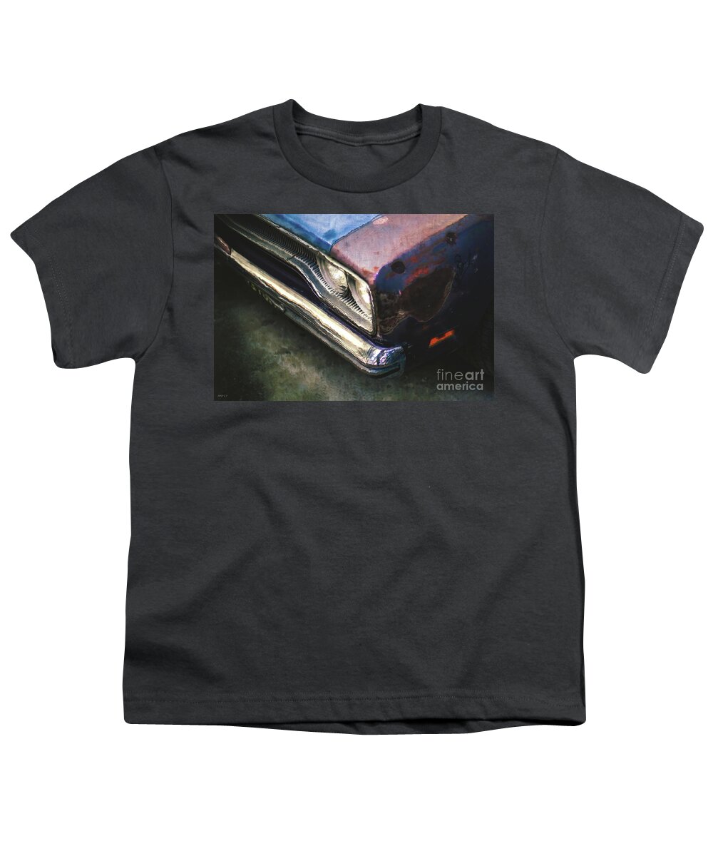 Car Youth T-Shirt featuring the digital art Old Rusty Car by Phil Perkins