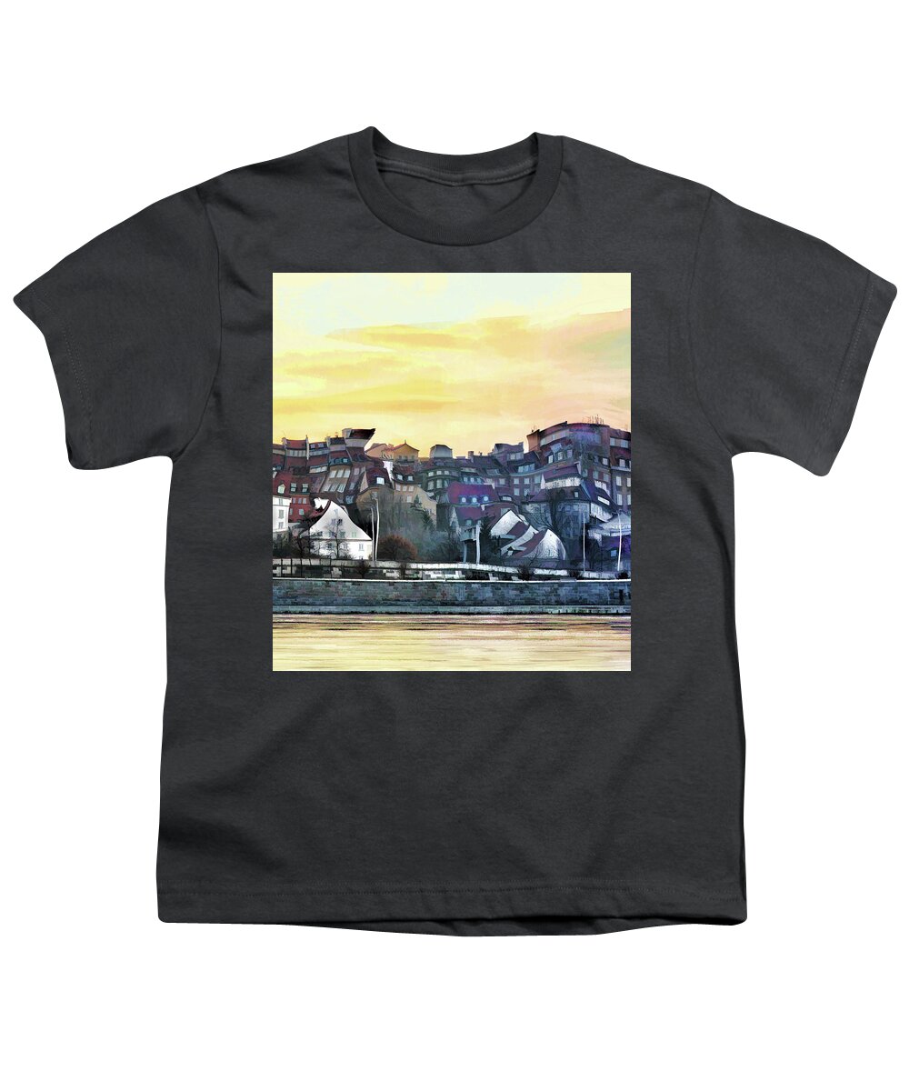  Youth T-Shirt featuring the photograph Old Town in Warsaw # 16 3/4 by Aleksander Rotner