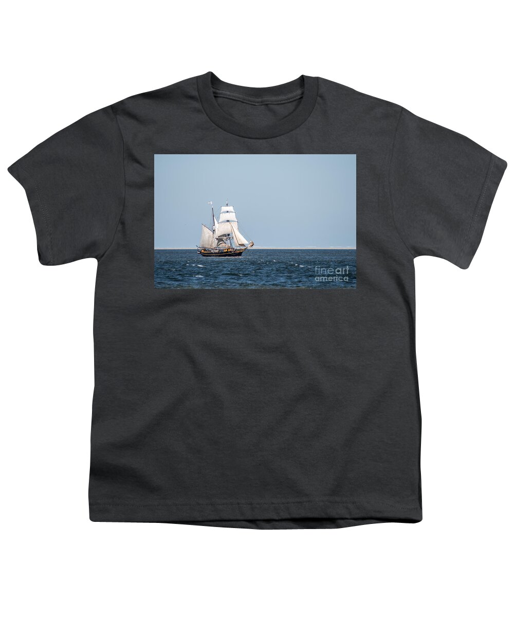 Sailing Ship Youth T-Shirt featuring the photograph on the way to Texel by Hannes Cmarits