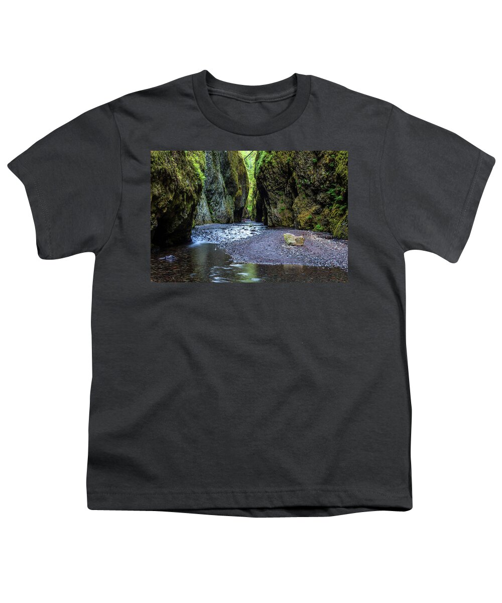 Oneonta Gorge Youth T-Shirt featuring the photograph Oneonta Gorge by Pierre Leclerc Photography