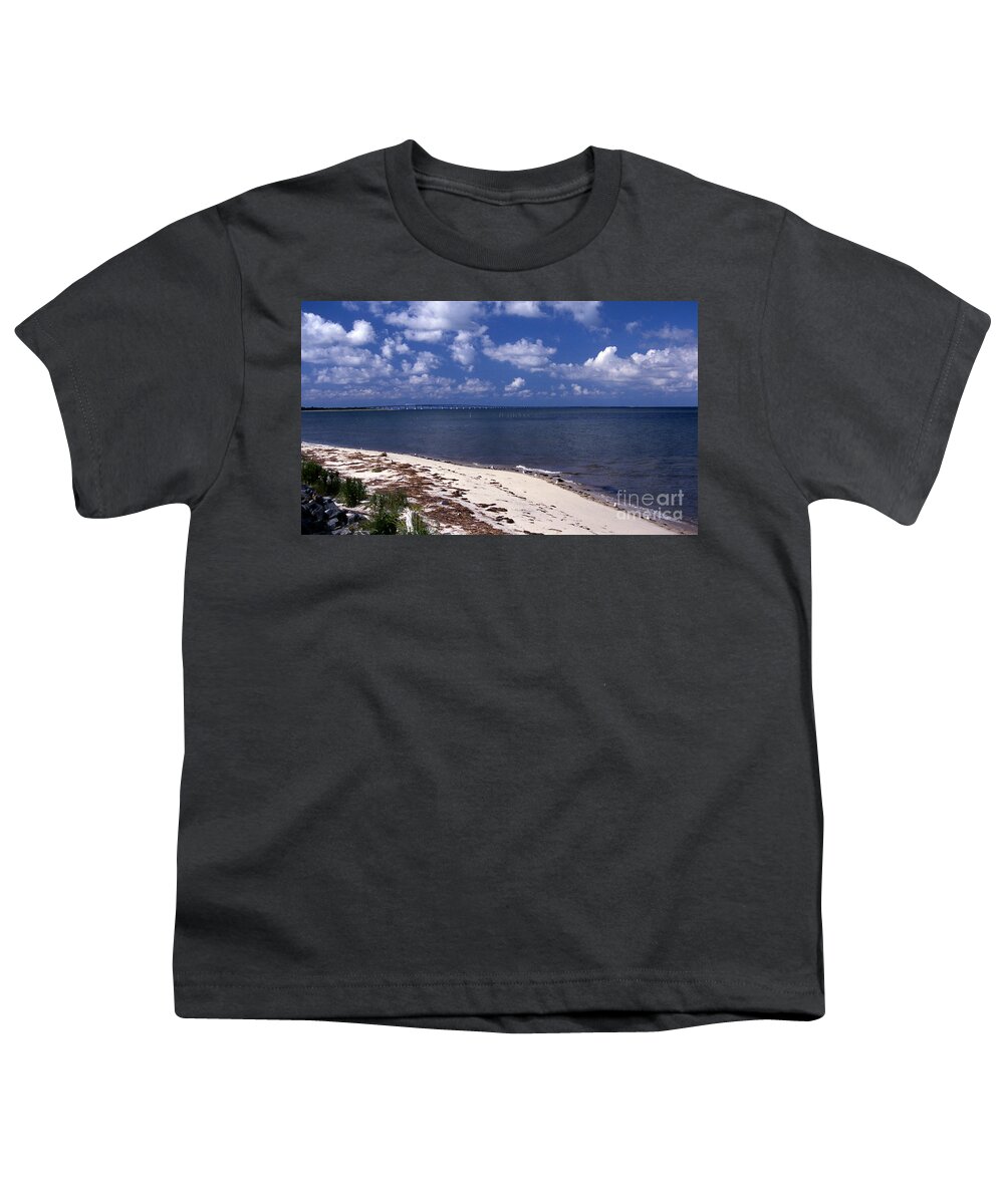 Scenic Tours Youth T-Shirt featuring the photograph Oregon Inlet by Skip Willits