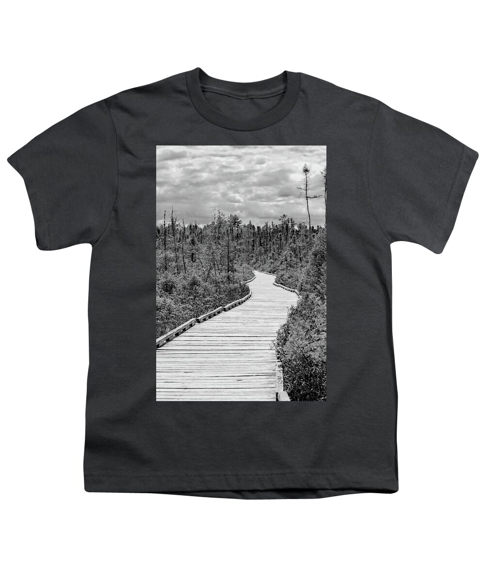 Orono Youth T-Shirt featuring the photograph Orono Bog Walk by Holly Ross