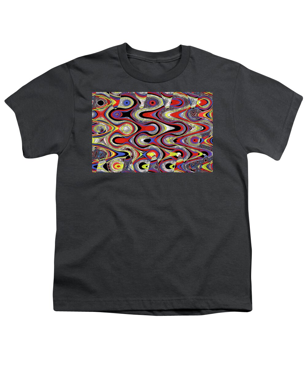 Overlay Panel Janca Abstract #2593e3a Youth T-Shirt featuring the digital art Overlay Panel Janca Abstract #2593e3a by Tom Janca