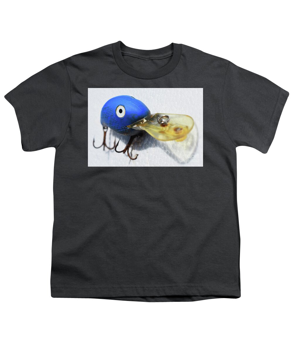 Intense Youth T-Shirt featuring the photograph Painted Blue Diver by Skip Willits