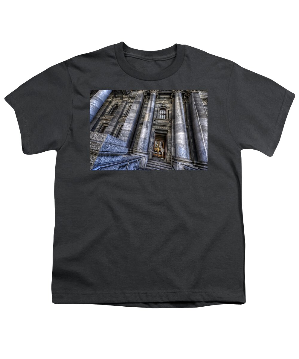 Adelaide Youth T-Shirt featuring the photograph Parliament House by Wayne Sherriff