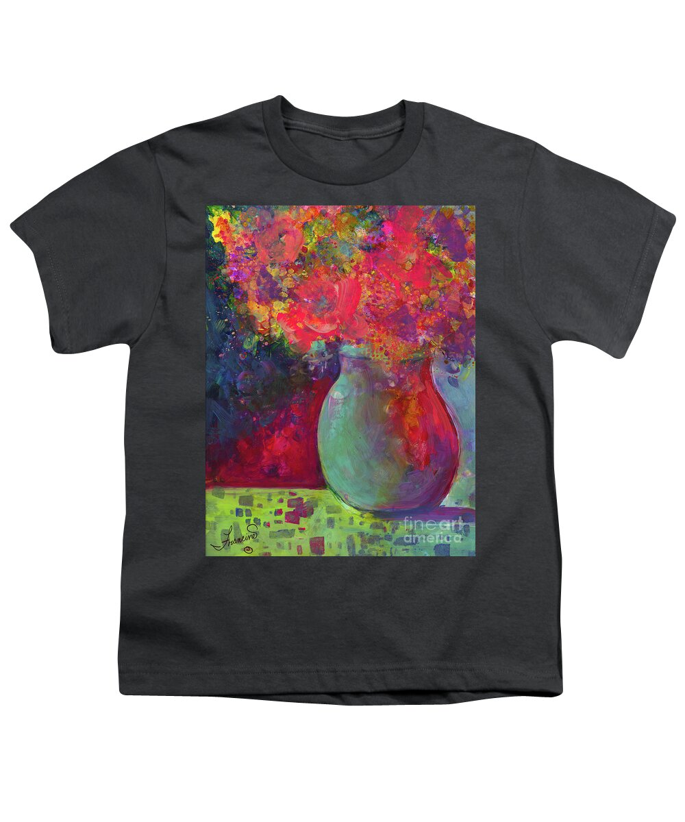  Alcohol Inks Youth T-Shirt featuring the mixed media Party Mix by Francine Dufour Jones