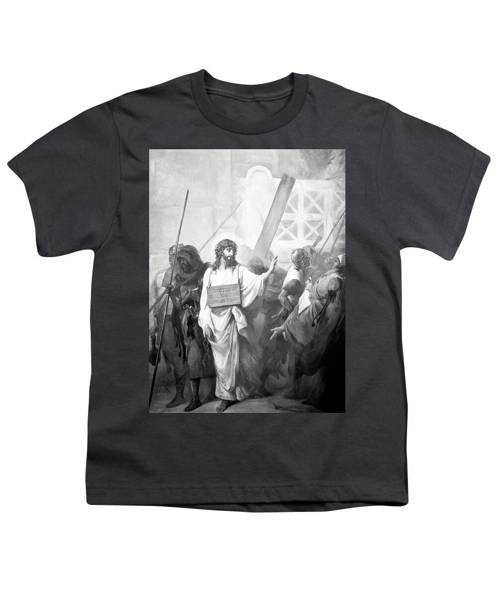 Passion Youth T-Shirt featuring the photograph Passion of the Christ by Munir Alawi