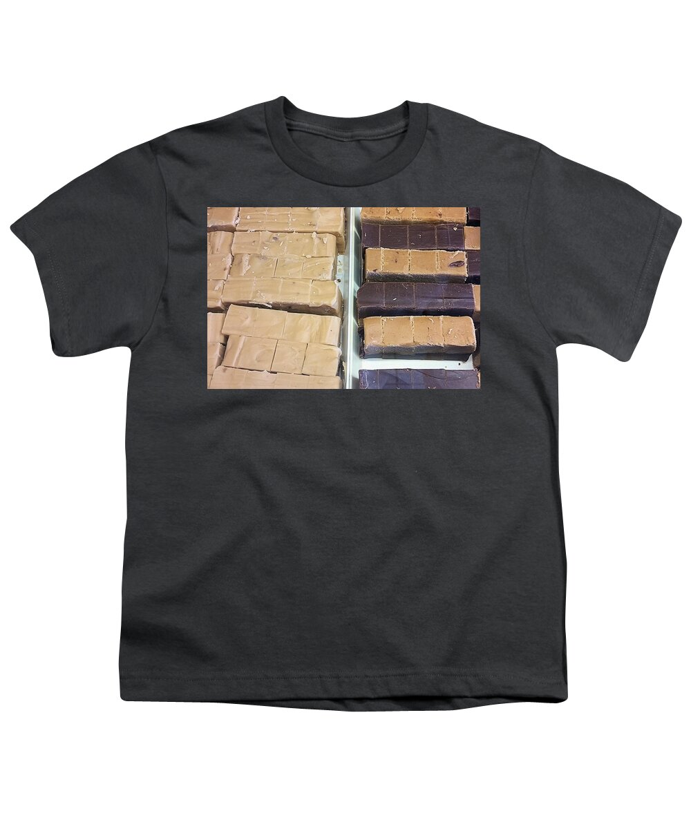Fudge Youth T-Shirt featuring the photograph Peanut Butter and Chocolate Fudge by Robert Banach
