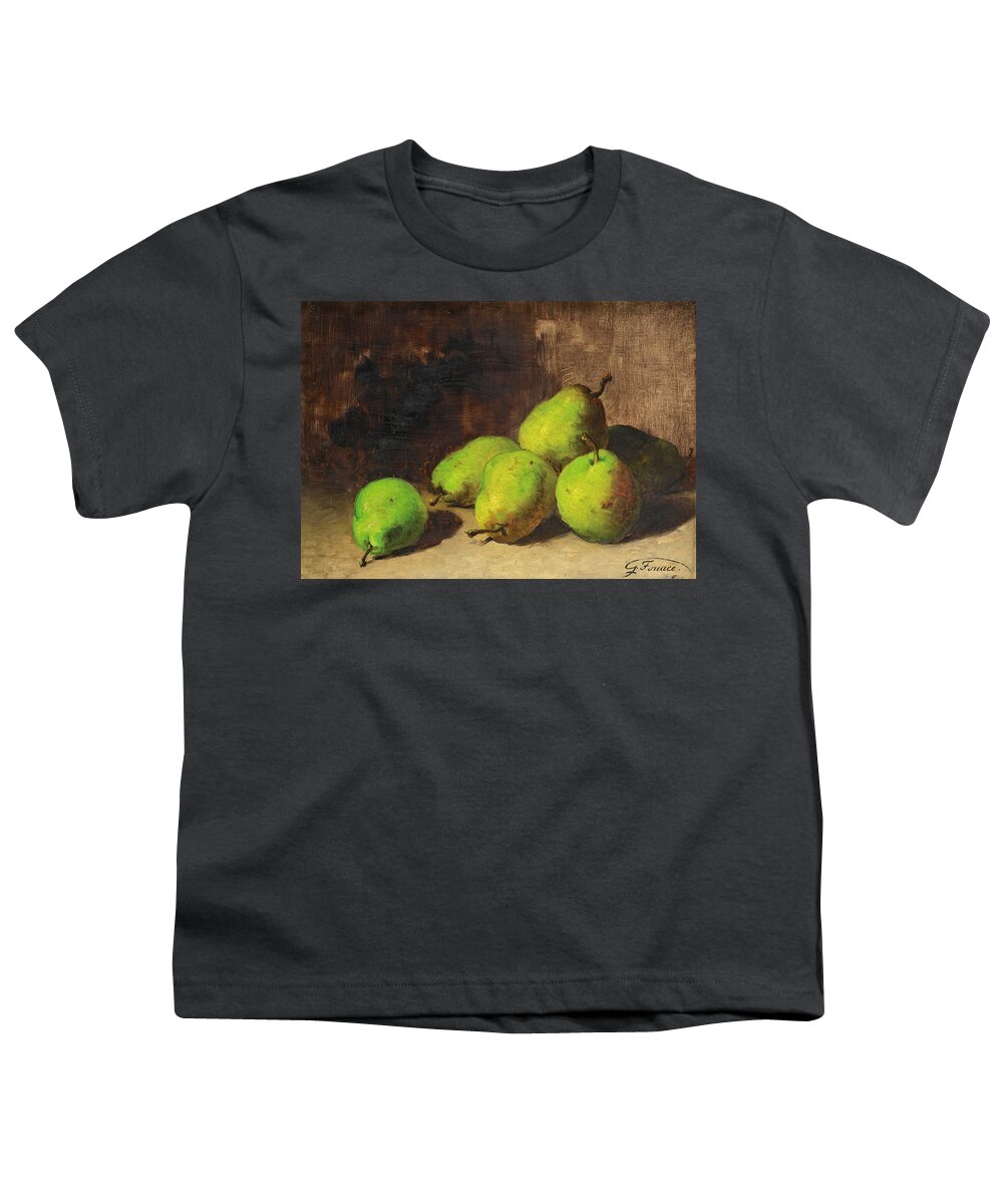 Guillaume Romain Fouace Youth T-Shirt featuring the painting Pears by Guillaume Romain Fouace
