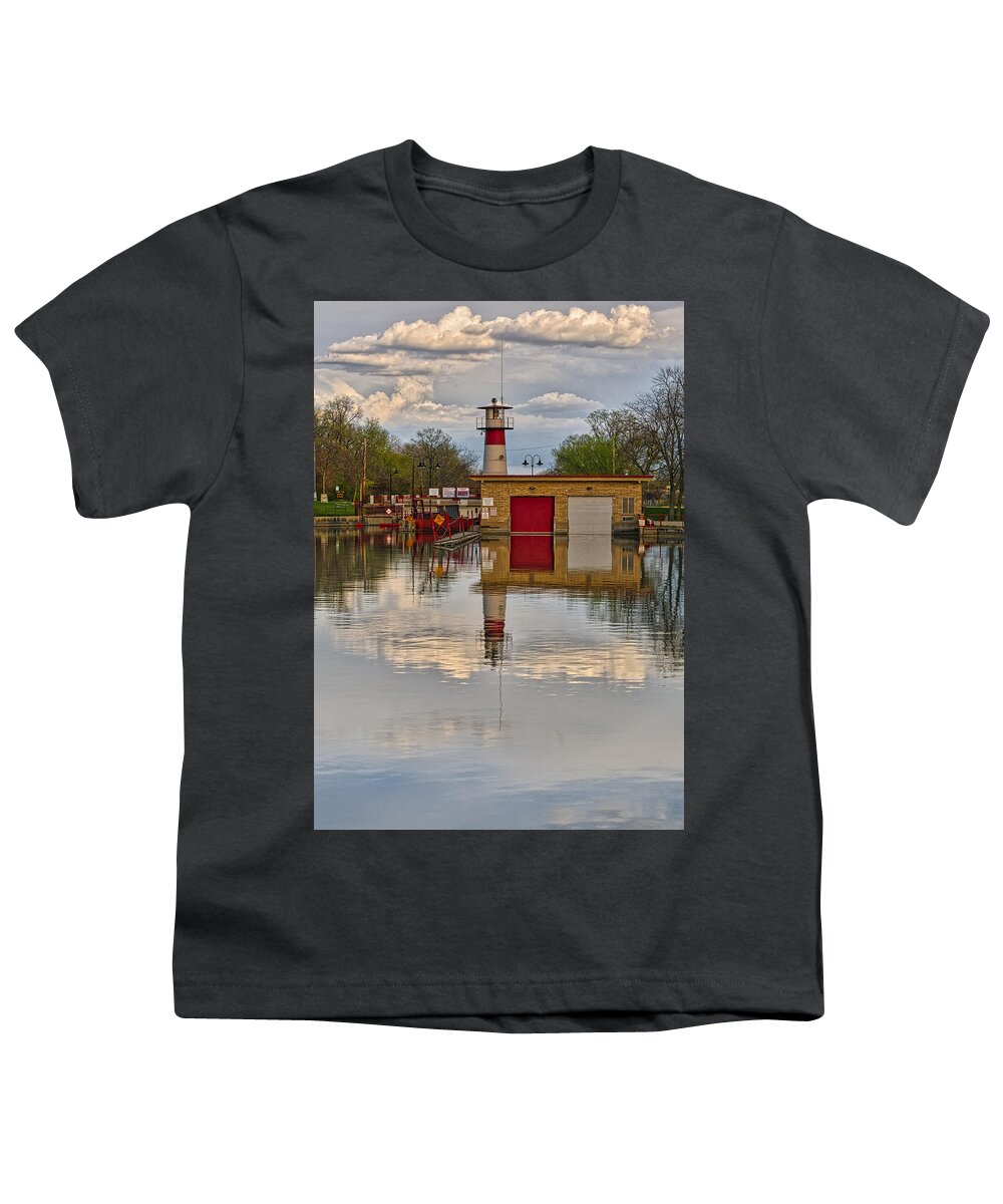 Tenney Youth T-Shirt featuring the photograph Tenney Lock 2 - Madison - Wisconsin by Steven Ralser