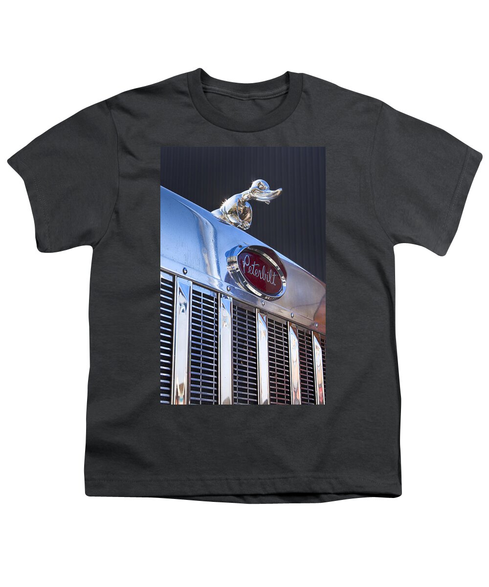 Peterbilt Youth T-Shirt featuring the photograph Peterbilt Angry Duck by Theresa Tahara