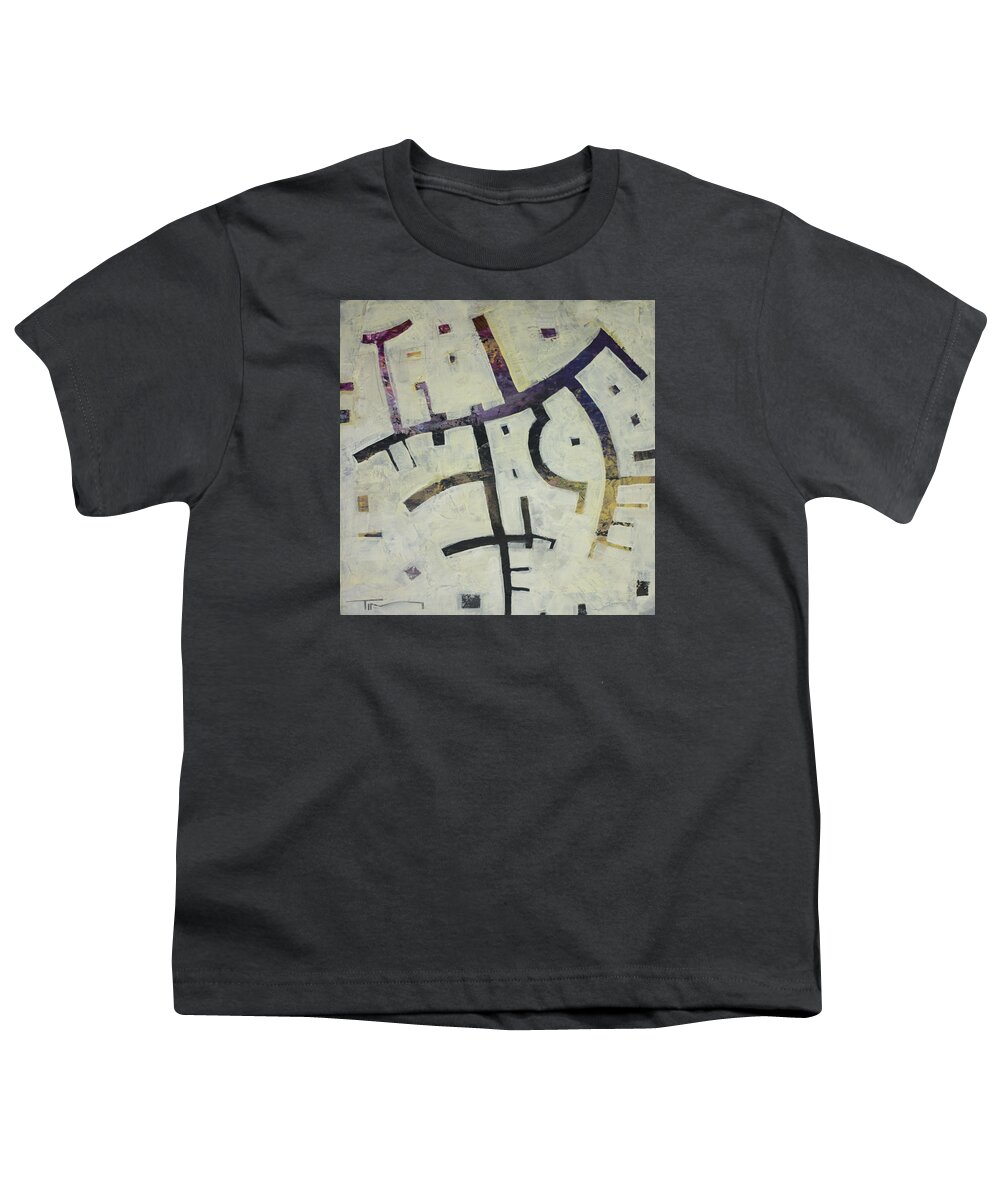 Map Youth T-Shirt featuring the painting Pirate Map by Tim Nyberg