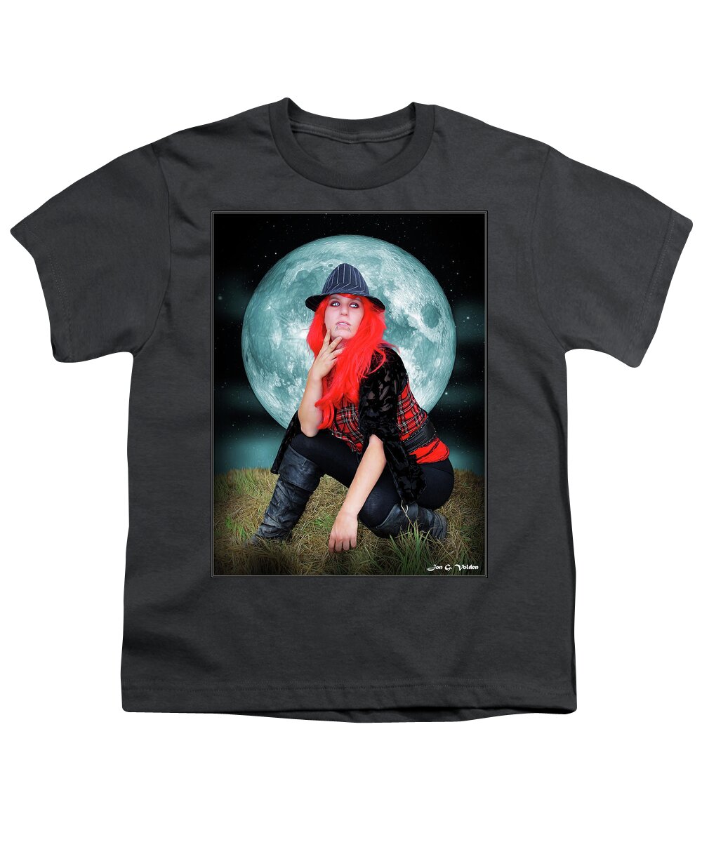 Pixie Youth T-Shirt featuring the photograph Pixie Under a Blue Moon by Jon Volden