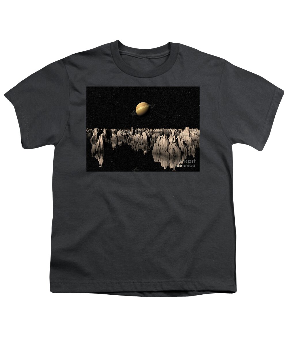 Saturn Youth T-Shirt featuring the digital art Planet Saturn by Phil Perkins
