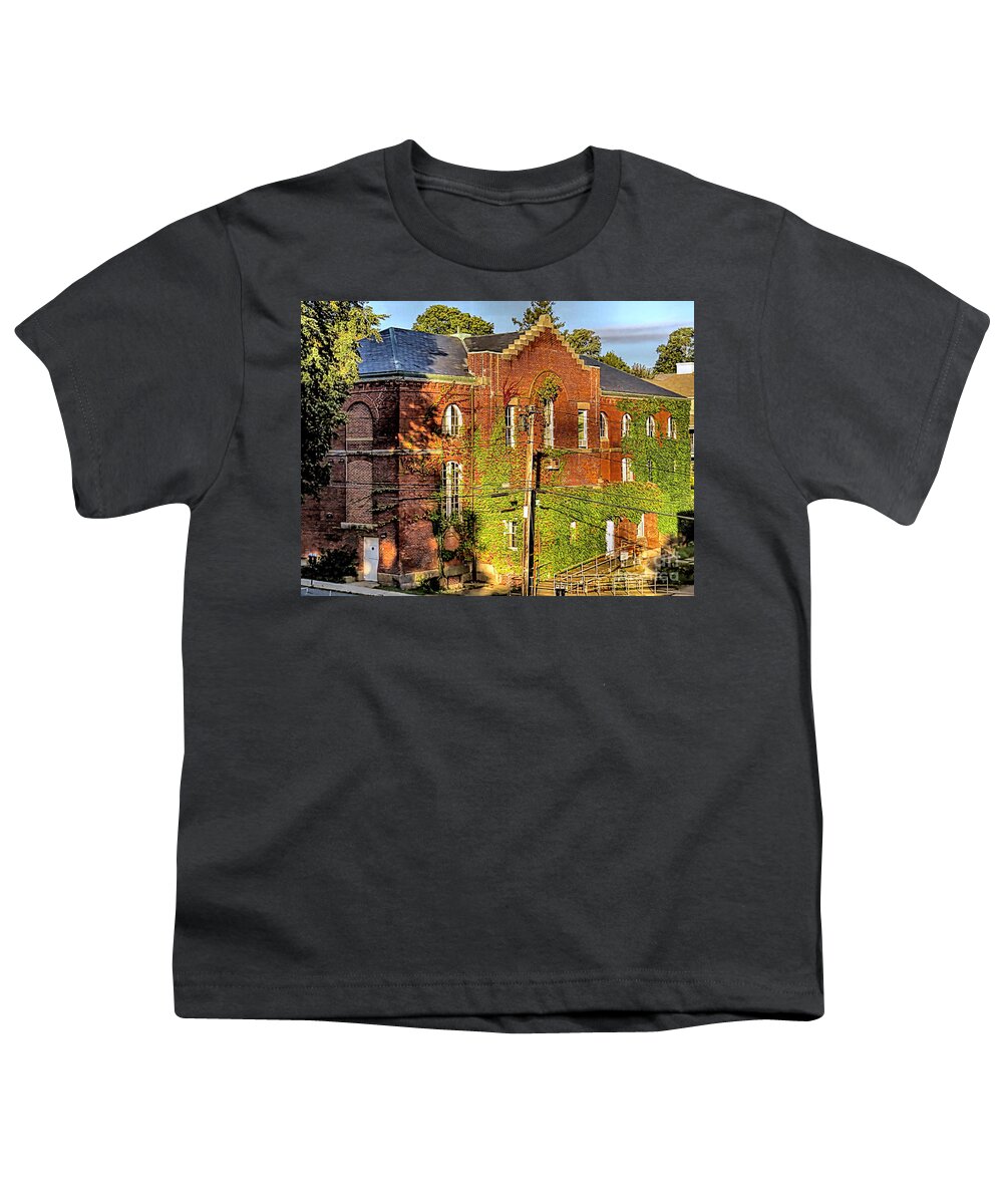 Plymouth County Commissioners Building Youth T-Shirt featuring the photograph Plymouth County Commissioners Building 1853-2015 by Janice Drew