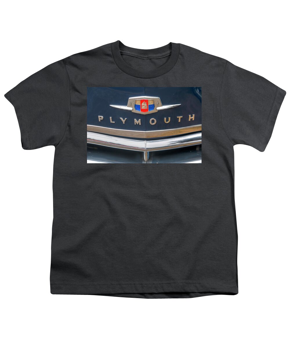 Plymouth Suburban Youth T-Shirt featuring the photograph Plymouth Suburban Tin Woody by Kristina Rinell