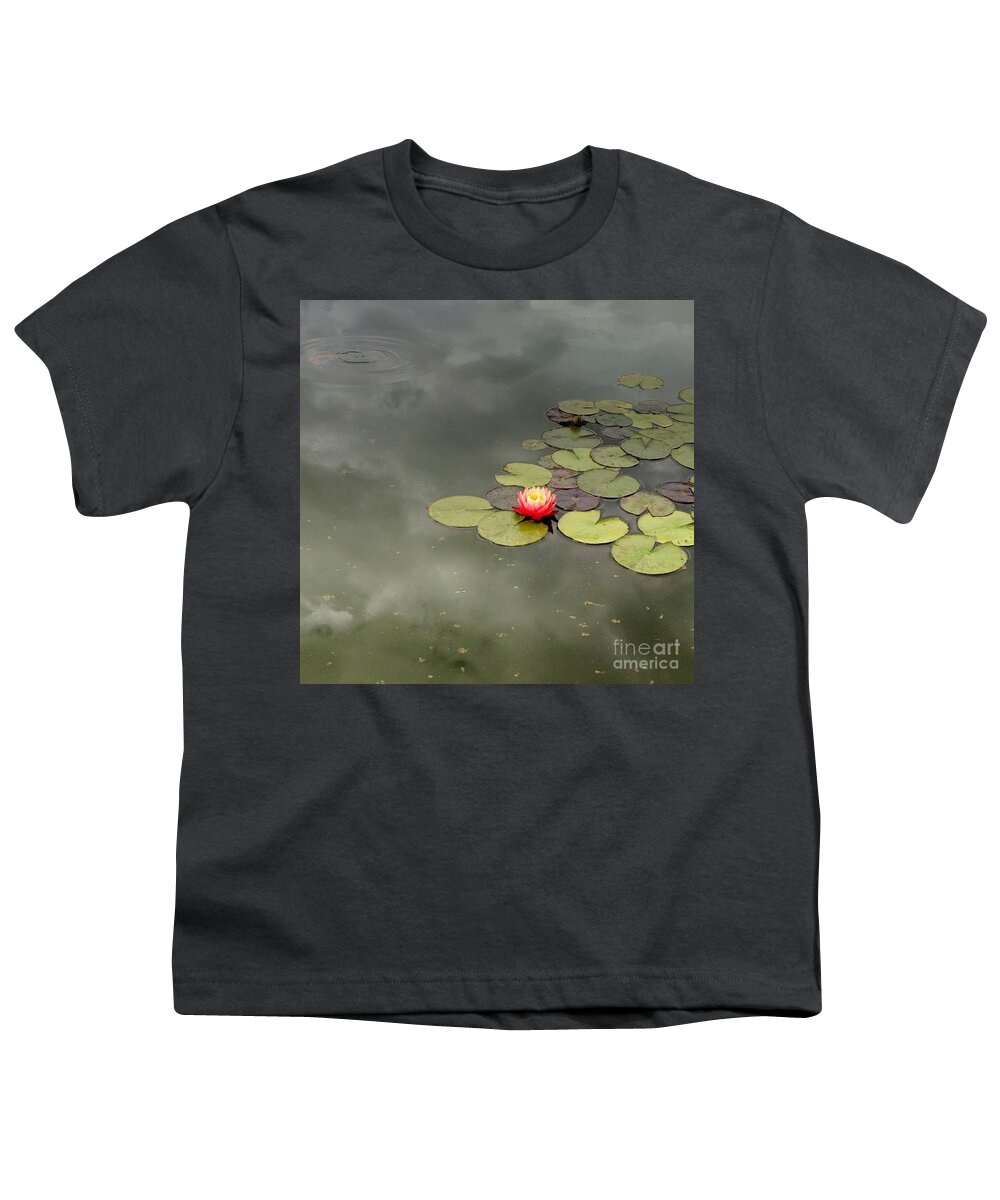 Water Lily Youth T-Shirt featuring the photograph Pond Reflections and Water Lily by Anita Adams