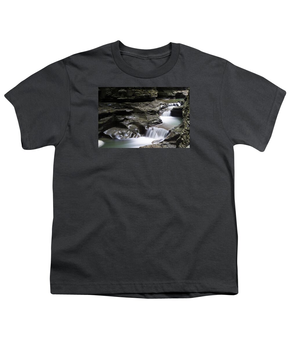 Waterfall Youth T-Shirt featuring the photograph Pools of the Cavern by Weir Here And There