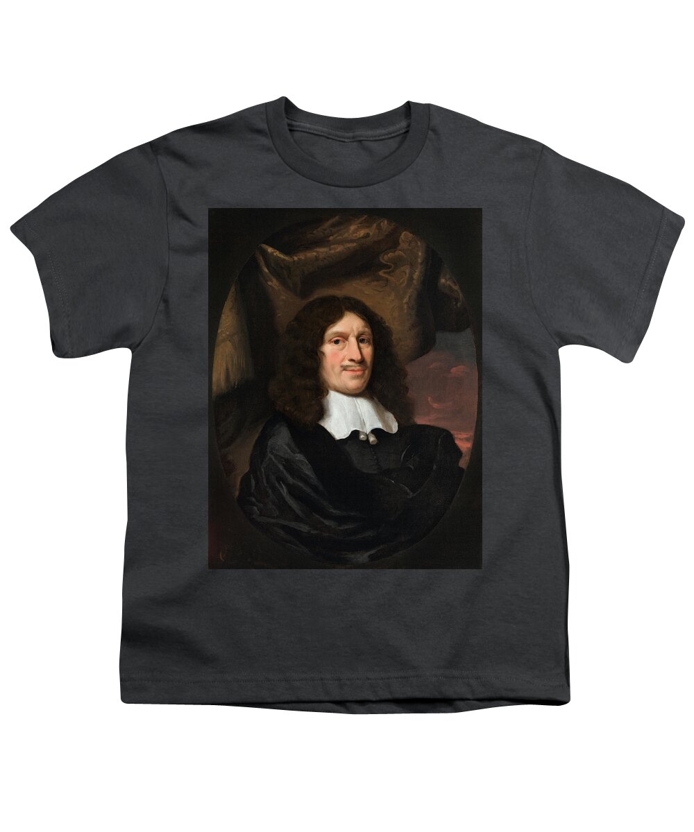 Nicolaes Maes (dordrecht 1634 - 1693 Amsterdam) Portrait Of A Regent Youth T-Shirt featuring the painting Portrait of a Regent by MotionAge Designs