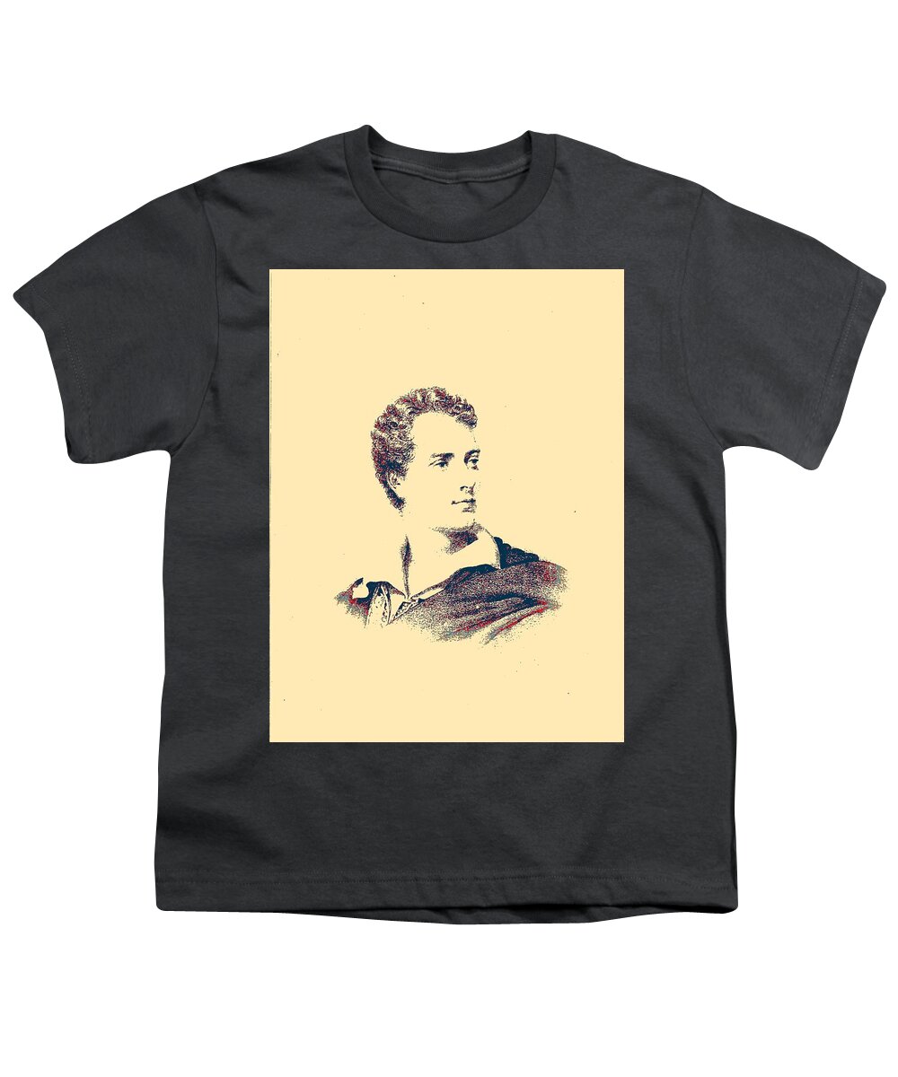 Man Youth T-Shirt featuring the painting Portrait of a youth from History Series. No 8 by Celestial Images