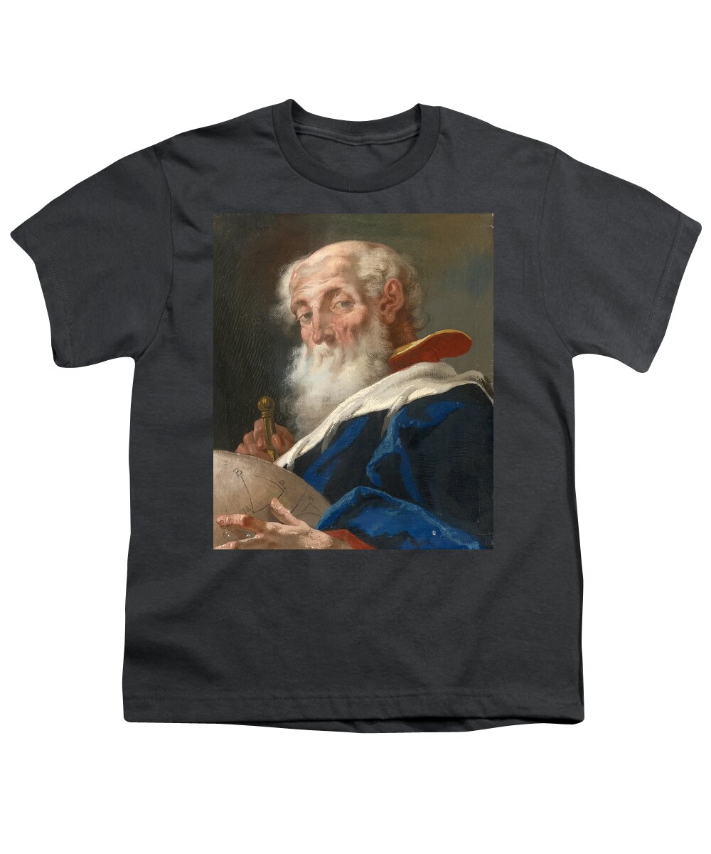 Mattia Bortoloni Youth T-Shirt featuring the painting Portrait of an Astronomer Half-Length by Mattia Bortoloni