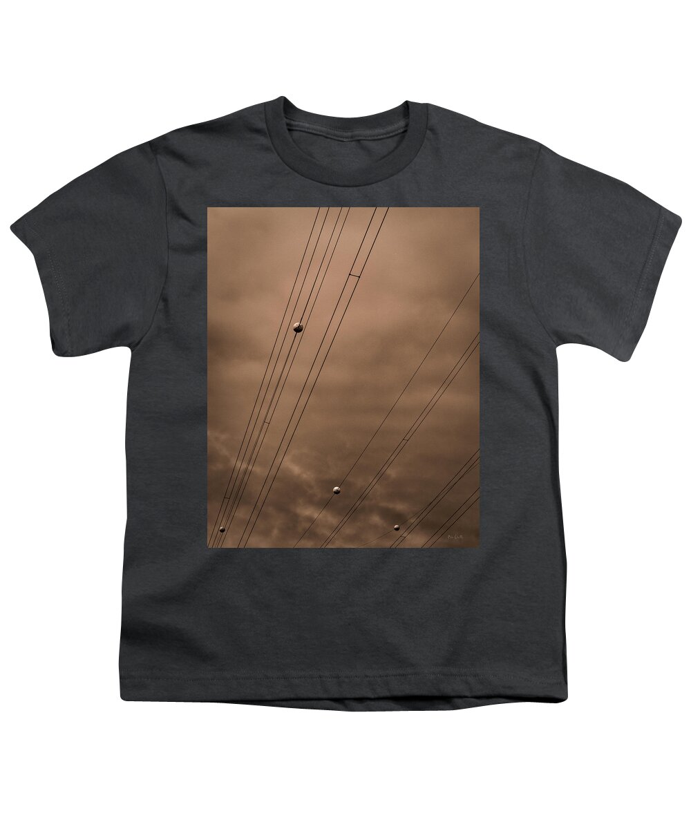 Abstract Youth T-Shirt featuring the photograph Power Wires by Bob Orsillo
