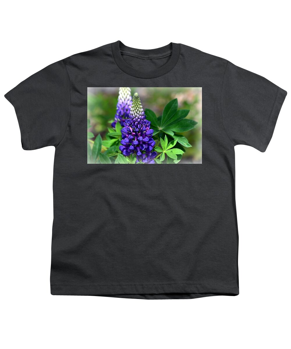 Purple Flowers Youth T-Shirt featuring the photograph Pretty In Purple by Clarice Lakota