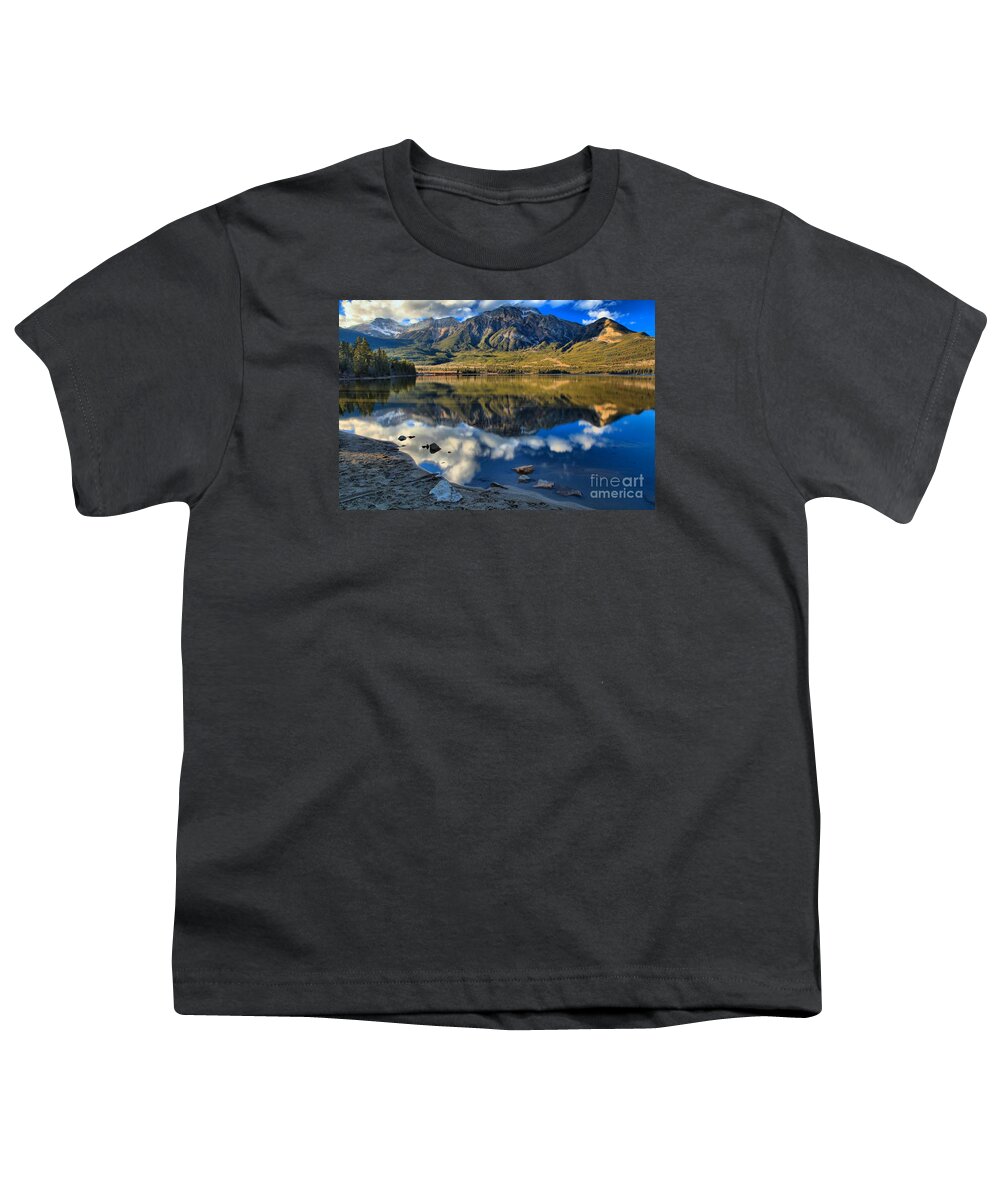 Pyramid Lake Youth T-Shirt featuring the photograph Pyramid Lake Resort Reflections by Adam Jewell