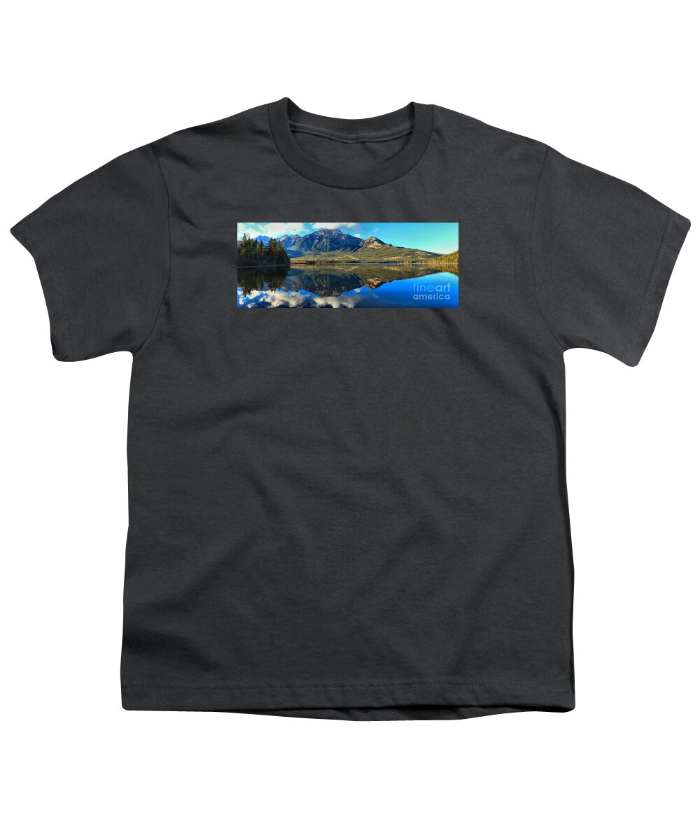 Pyramid Lake Youth T-Shirt featuring the photograph Pyramid Mountain Panorama by Adam Jewell