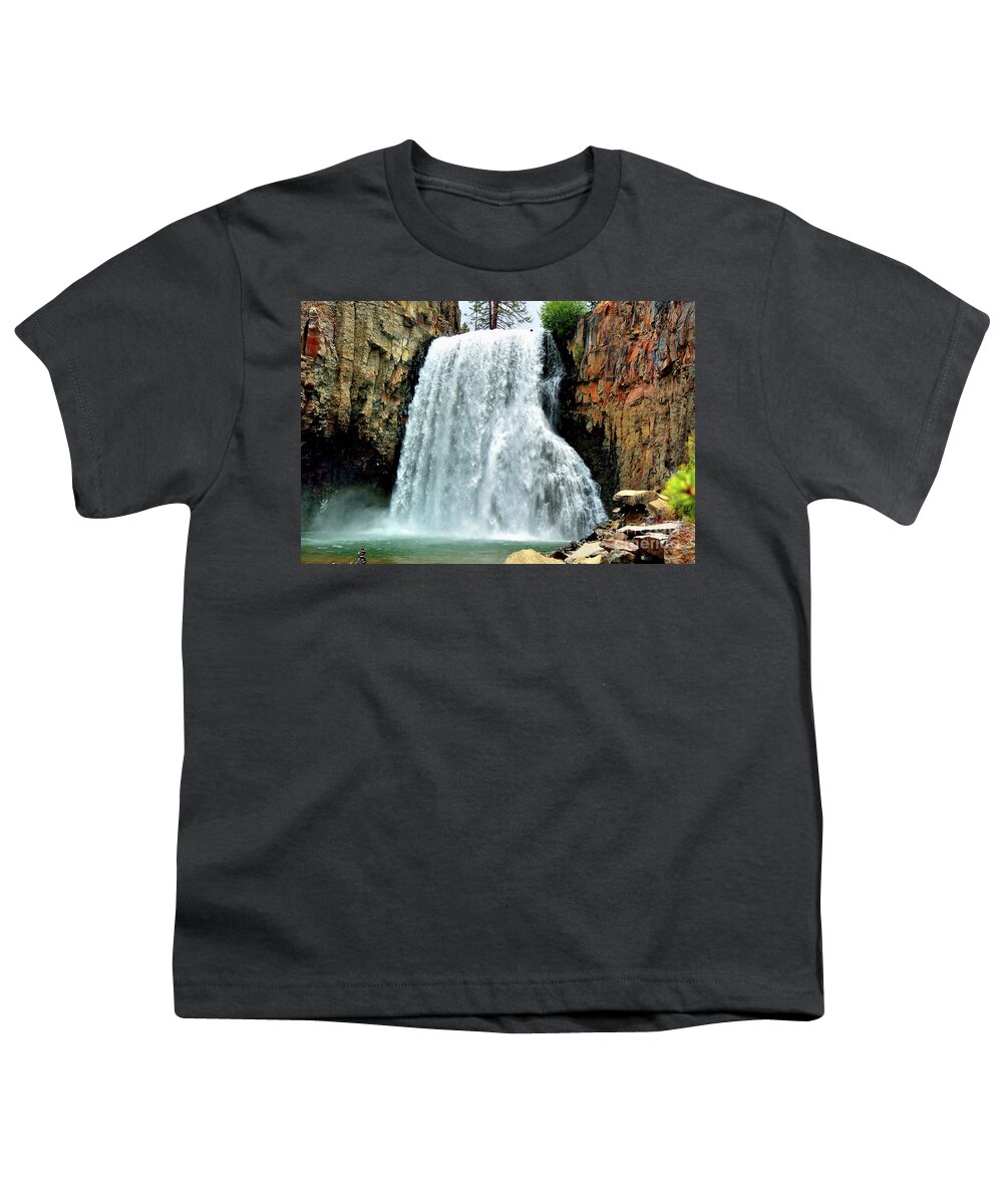 California Youth T-Shirt featuring the photograph Rainbow Falls 16 by Joe Lach