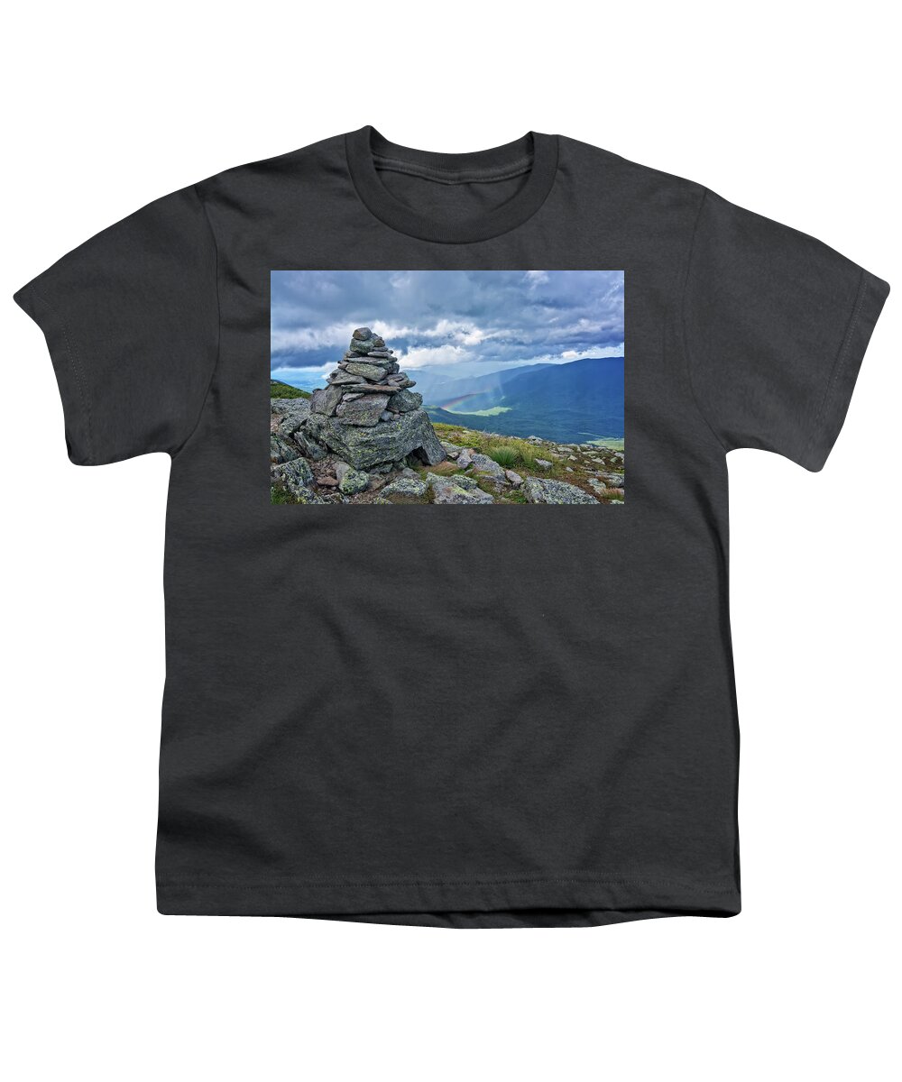 Rainbows Youth T-Shirt featuring the photograph Rainbow in The Mist NH by Michael Hubley