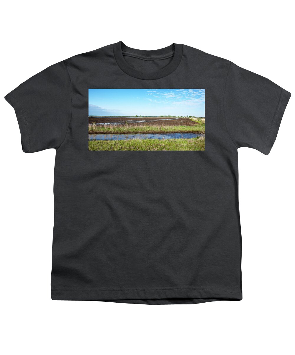 Fields Youth T-Shirt featuring the photograph Rainy Spring by Ed Peterson