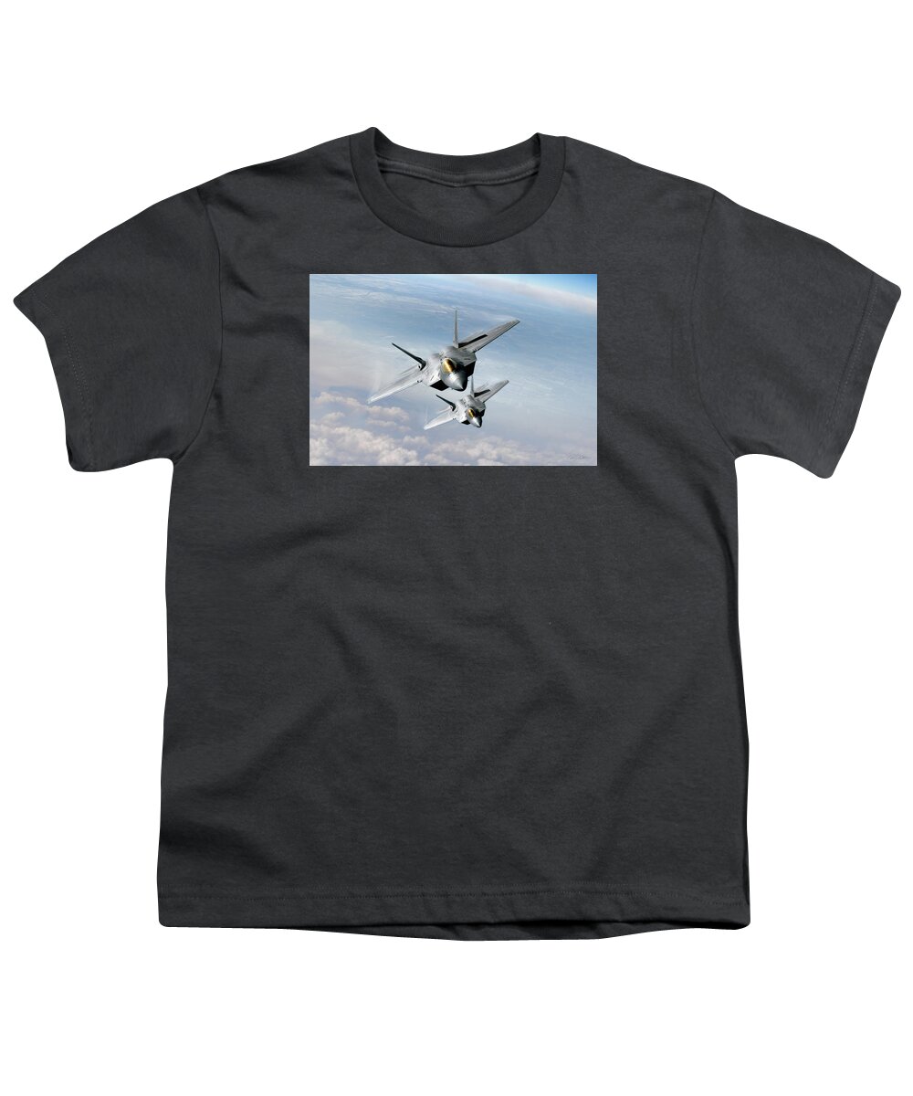 Aviation Youth T-Shirt featuring the digital art Raptor Element by Peter Chilelli