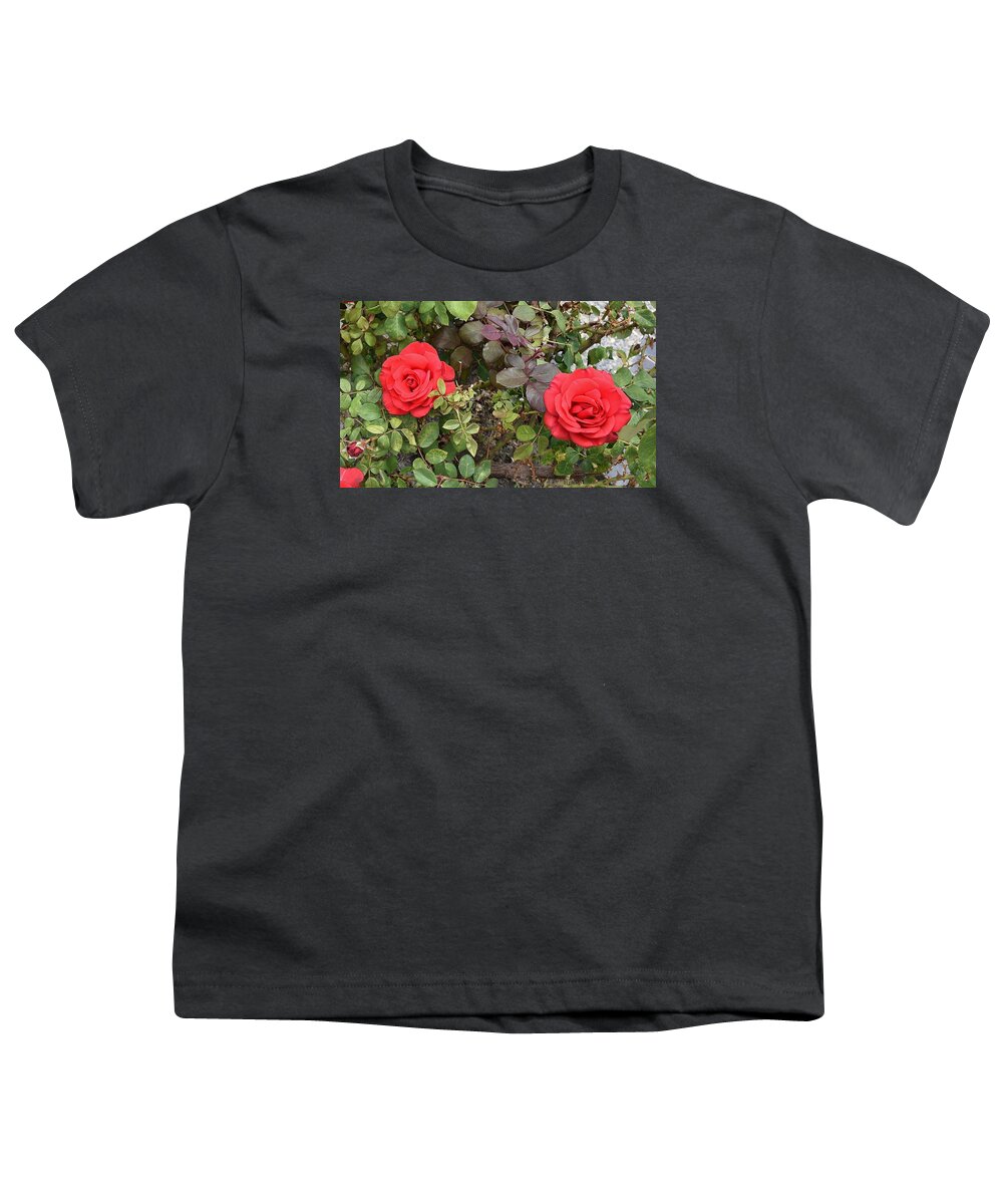 Linda Brody Youth T-Shirt featuring the photograph Red Roses by Linda Brody