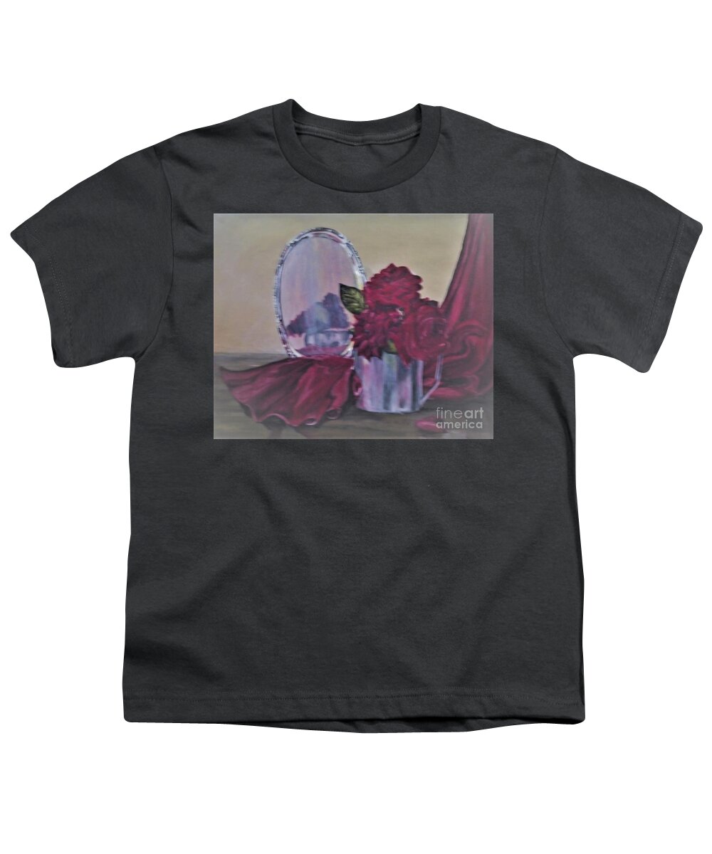 Red Youth T-Shirt featuring the painting Red Still Life by Saundra Johnson