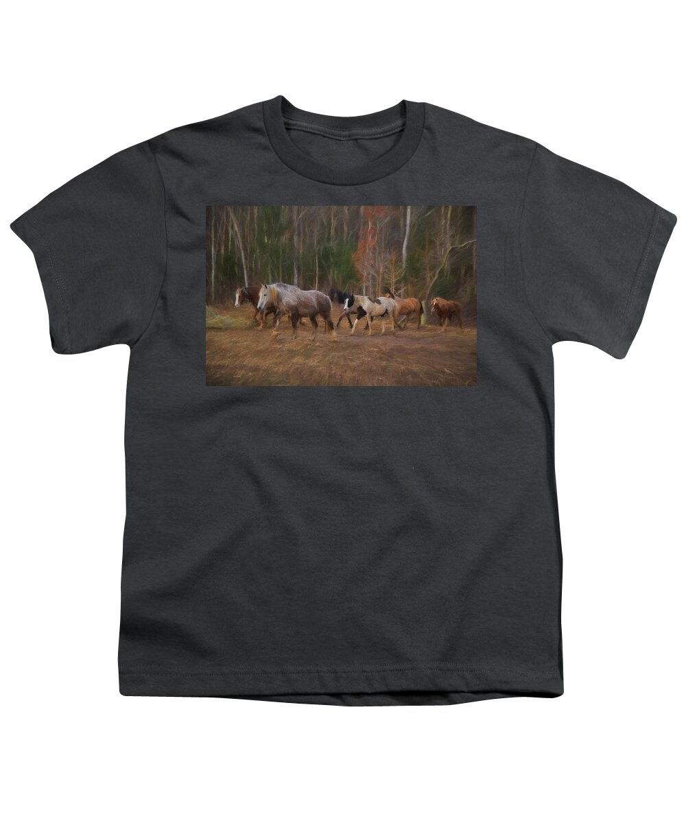 Nalture Youth T-Shirt featuring the photograph Return from the Forest by Dennis Baswell