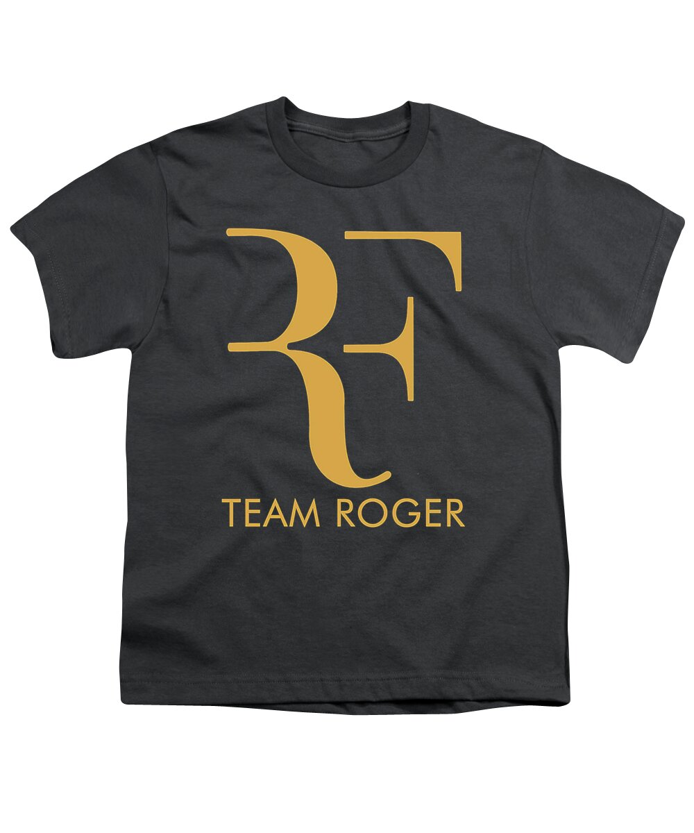 Roger Federer Youth T-Shirt featuring the digital art RF Forever by Riki Romario