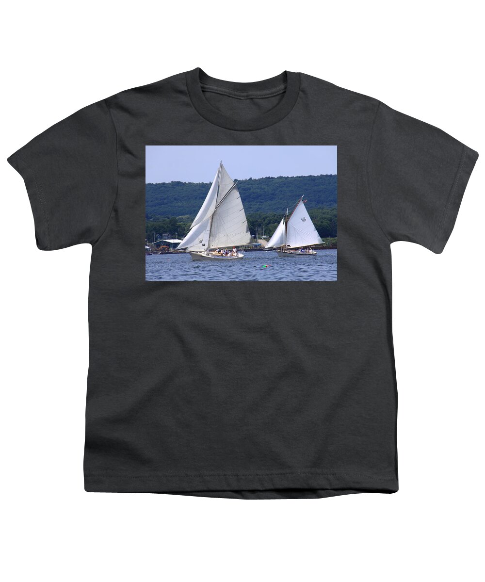 Seascape Youth T-Shirt featuring the photograph Rights Of Man And Osprey by Doug Mills