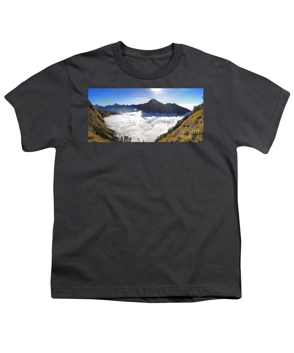 Rinjani Youth T-Shirt featuring the photograph Rinjani panorama by Warren Photographic