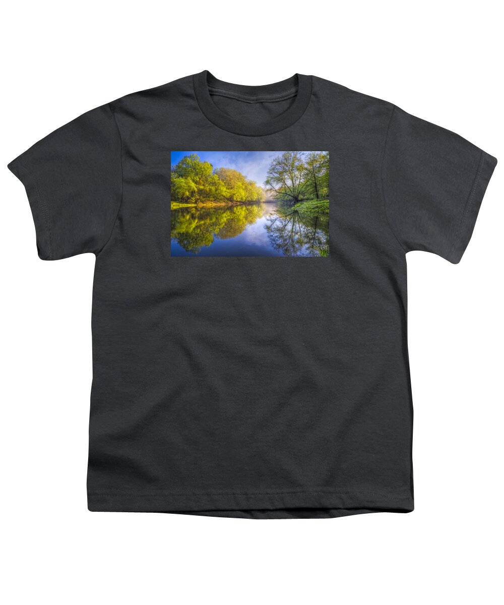Appalachia Youth T-Shirt featuring the photograph River Beauty by Debra and Dave Vanderlaan